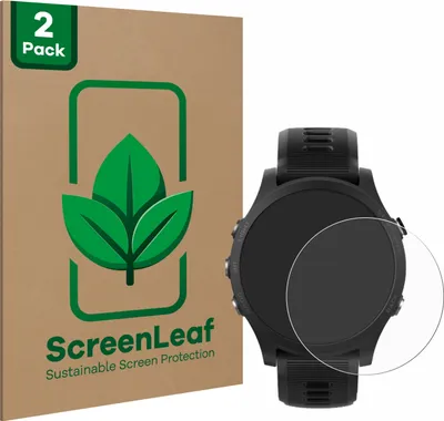 Produktbild von 2x ScreenLeaf Schutzfolie für Garmin Forerunner 935 nachhaltiger Displayschutz Display Schutz Folie Klar Transparent