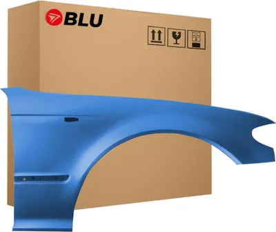 Image de BLU Aile Compatible avec BMW 3 E46 Lift 372 Droite Blau StahlBlau | 2001-2005 | Avant | Peint| Prêt à Monter | Galvanisé