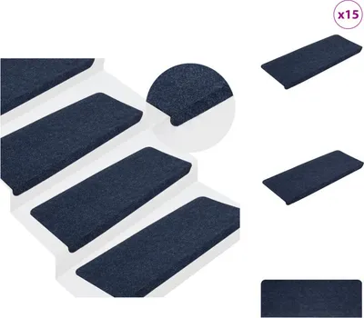Obrázok produktu pre vidaXL Samolepiace rohože 15 ks 65x24,5x3,5 cm Modrá - Rohože
