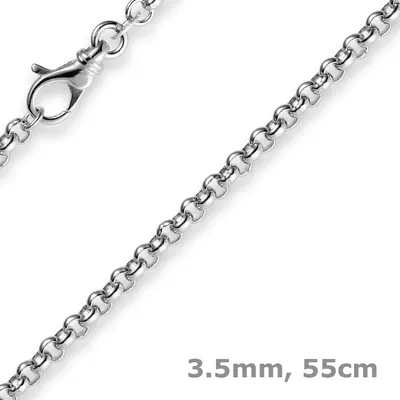 3-5mm-Erbskette-585-Weißgold-55cm