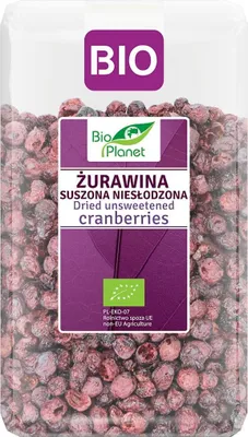 ŻURAWINA SUSZONA NIESŁODZONA BIO 150 g - BIO PLANET