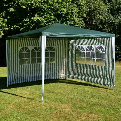 Produktbild von VCM Pavillon | Maße ca. 3x3 m | wasserabweisende 110g / m² PE Plane | Partyzelt | Gartenzelt | Grün