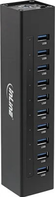 Zdjęcie produktu dla InLine 35395C, USB 3.2 Gen 1 (3.1 Gen 1) Type-A, USB 3.2 Gen 1 (3.1 Gen 1) Type-A, 5000 Mbit/s, Czarny, Aluminium, 1 m