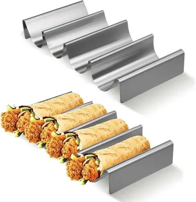 Obrázek produktu pro Držák na hot dogy a tacos – nerezová ocel – ergonomický design