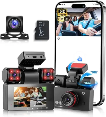 Produktbild von 4-Kamera-Dashcam – Autokamera – Recorder – Bildaufzeichner – Videoaufzeichner – 2K-Frontkamera – 360°-Schutz
