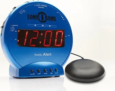 Immagine prodotto di geemarc 3521350009309 Geemarc Sonic Bomb Wecker mit Vibration (türkis)