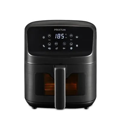 Produktbild von PRIXTON Heißluftfritteuse Cook Organics 4,2 L, 8 Programme, Touch-LED-Display, Sichtfenster mit Licht, 1500 W, Temperatur 80–200 °C, Timer 60 min