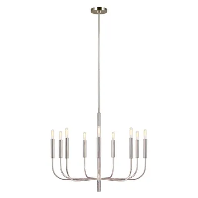 Immagine prodotto di Lampadario Classico Brianna Acciaio Nichel Lucido 9 Luci E14