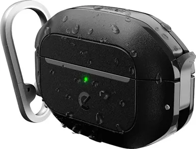 Productafbeelding van KeyBudz Element Hoesje AirPods Pro 3 – MIL-SPEC 810H Valtest Certificering – IONPURE 100 Antimicrobiële Bescherming – Qi-Draadloos Opladen Compatibel - Zwart