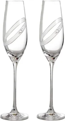 Obrázok produktu pre B.Bohemian Poháre na sekt SPARKLING RING 210 ml 2ks, poháre Swarovski