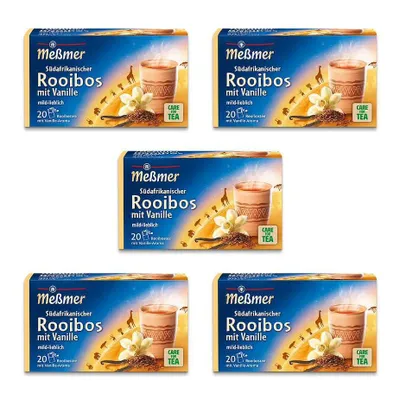 Produktbild von Meßmer Ländertee Südafrikanischer Rooibos mit Vanille | 5x 20 Teebeutel | mild-lieblich mit Vanille-Aroma