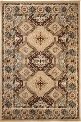 Produktbild von Mazovia Dywan Beżowy Orientalny, Vintage - Salon, Sypialnia, Jadalnia, Biuro - Niskie Runo - Prostokąt - Motyw Tradycyjny, Orientalny - 200x300 cm