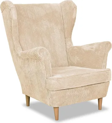 Produktbild von Family Meble Ohrensessel Bonito Relaxsessel Skandinavisch Bequemer Cord Sessel Loungesessel Fernsehsessel Für Wohnzimmer Schlafzimmer Büro (Anafi 22)