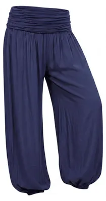 Produktbild von Haremshose Damen Yogahose weite Flatterhose unifarben Sommerhose 36-44 Gummizug