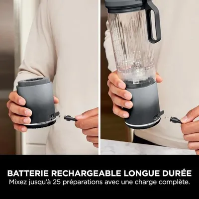 Image de Blender Portable NINJA Blast Max, 530 ml Bol, Autonomie 2h, Sans Fil, Gris