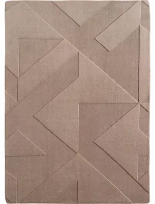 Produktbild von Kurzflor Teppich Geometrisch Wohnzimmer Schlafzimmer Esszimmer Beige 160x230 cm Rechteckig