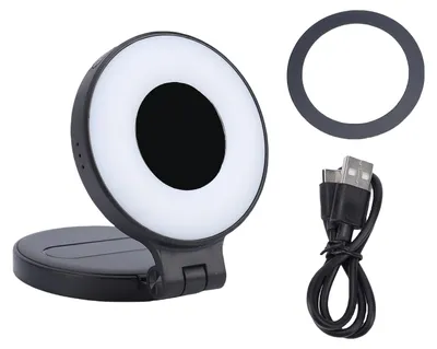 Image de Lampe magnétique pour selfies, rechargeable par USB, anneau lumineux
pour photos, vlogs, enregistrements vidéo et diffusion en direct