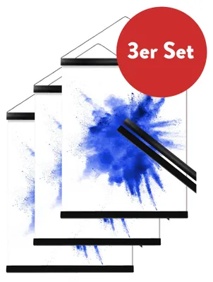 Produktbild von Posterleistenset schwarz 62 cm 3 Paar, Alternative zum Rahmen
