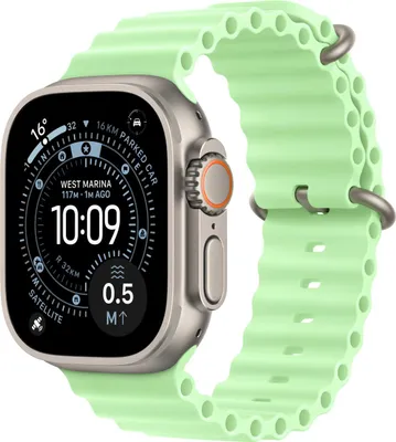 Zdjęcie produktu dla Apple Natural Titanium Finish, Band, Smartwatch, Zielony, Apple, Apple Watch: 44mm, 45mm, 46mm, 49mm, Fluoroelastomer, Tytan