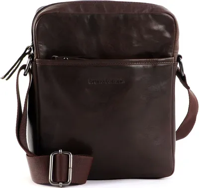 Produktbild von bruno banani Leder Umhängetasche Crossbody Bag Brown dunkelbraun