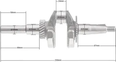 Obrázok produktu pre Kľukový hriadeľ motora Weima WM170F/P pre kultivátor GL11