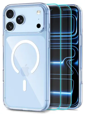 Produktbild von Tech-Protect FlexAir Hybrid MagSafe + Glas 2-Pack Apple iPhone 17 Pro / 18 Pro Klar