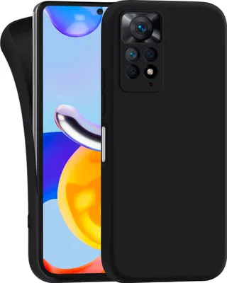 Produktbild von MyGadget Silikon Hülle Kompatibel mit Xiaomi Redmi Note 11 Pro | 11 Pro 5G - robuste Schutzhülle TPU Case Slim Silikonhülle - Back Cover Kratzfest Handyhülle - Matt Schwarz