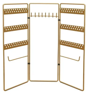 Image de Porte-bijoux Organisateur en métal doré largeur 45 cm hauteur 40 cm