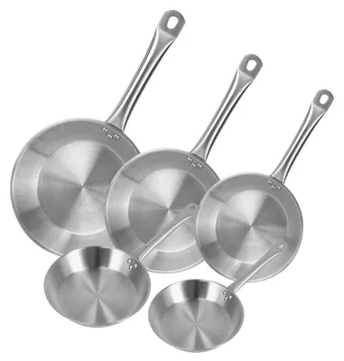 Produktbild von Kochgeschirr-Set, 5-teilig, Edelstahl mit Antihaftbeschichtung