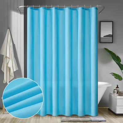 Produktbild von MIULEE Duschvorhang 180x210cm Hellblau Wasserdicht Badvorhang Schnelltrocknend