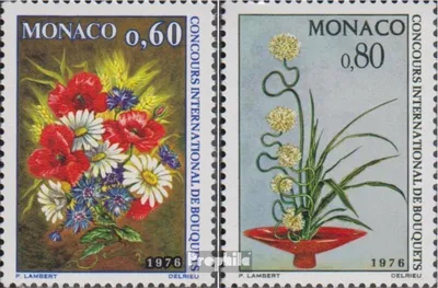 Produktbild von Briefmarken Monaco 1975 Mi 1189-1190 (kompl.Ausg.) gestempelt Blumenbinderei