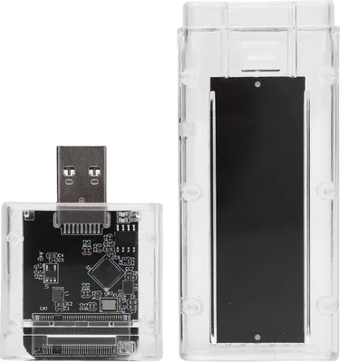 Immagine prodotto di Adattatore SSD con lettore, interfaccia USB 3.0, 5 Gbit/s, alta velocità, alloggiamento esterno M.2 NGFF