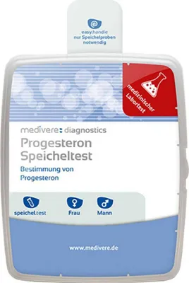 Produktbild von medivere diagnostics Progesteron Speicheltest - Laborchemische Analyse zur Einzelbestimmung von Progesteron im Speichel
