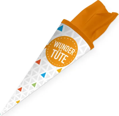 Produktbild von itenga Geschwisterschultüte 35cm Dreiecke Wundertüte Geschenkverpackung