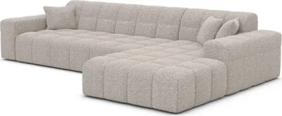 Produktbild von Bouclé L-Form Sofa Nivara Sand Rechts