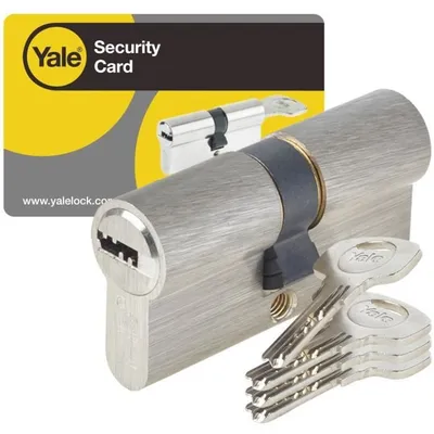 Immagine prodotto di YALE Cilindro a scatto - Per porte esterne/di ingresso - 6 perni - 4 chiavi - 40 x 40 mm