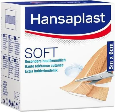 Produktbild von HANSAPLAST Soft Pflaster 6 cmx5 m Rolle