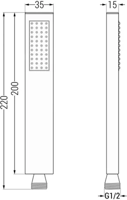 Zdjęcie produktu dla Mexen R-02 rączka prysznicowa 1-funkcyjna, chrom - 79500-00