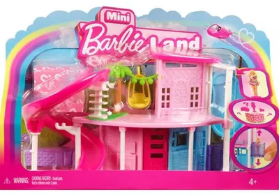 Image de Coffret mini barbieland : la maison de poupée + 1 figurine + accessoires - barbie - mattel hyf45