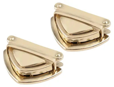 2 Steckschlösser Mappenverschluss Taschenschloss Mappenschloss, Größen Farbwahl gold