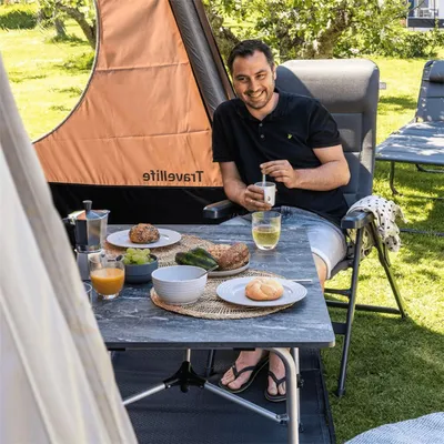 Produktbild von Travellife Campingstuhl Barletta Comfort Verstellbar L Schwarz