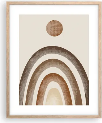 Produktbild von Gerahmtes Poster - Rahmen in heller Eiche - Stück geometrisch Boho - 40x50 cm - Wand Bild - Wanddeko - Wandbilder - Kunstposter - Wandposter - Bilderrahmen - Bilder - Kunstdruck - P2NPA40x50-4841