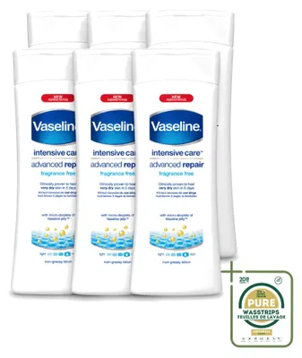 Produktbild von 6 x Vaseline Advanced Repair Bodylotion für sehr trockene Haut 400 ml - Vorratspackung - 6 Stücke