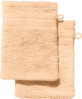 Produktbild von REDBEST Waschhandschuh Chicago" 2er-Pack apricot 15x21 cm"