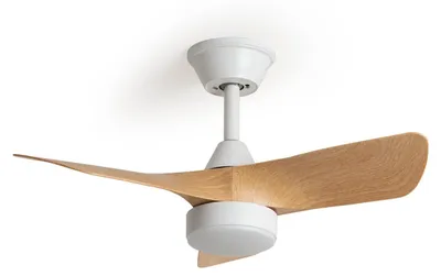 Produktbild von Deckenventilator mit Licht Leise DC Ventos Holz Fernbedienung Klein (bis 10 m²) 76 cm Weiß