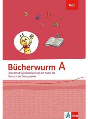 Zdjęcie produktu dla Bücherwurm A. DaZ - Deutsch als Zweitsprache. Arbeitsheft Alphabetisierung mit Audio-CD