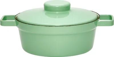 Produktbild von Riess Aromapot Emaille Kasserolle mit Deckel 24 cm grün