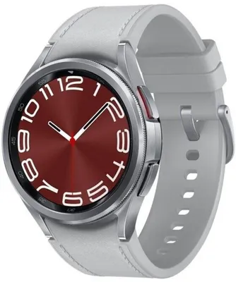 Produktbild von Samsung Galaxy Watch6 Classic Bluetooth+4G 43mm Silver Hybrid Eco-Leather Band Silver S/M