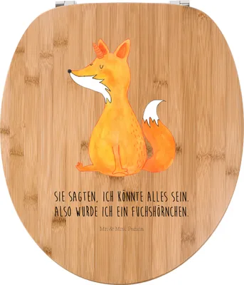 Produktbild von Mr. & Mrs. Panda WC Brille Einhorn Wunsch - Transparent - Geschenk, Fuchshörnchen, WC-Sitz, klo deckel, Füchse, Sitz, Unicorns, Toilettendeckel, Fuchs, Unicorn, Einhörner