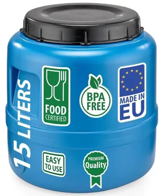 Immagine prodotto di Contenitore di fermentazione in HDPE, sicuro per alimenti, da 15 litri